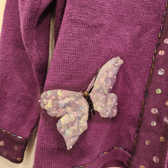 Storybook Knits NWT Tulle IlIusion Button Up Cardigan - Picture 2 of 8